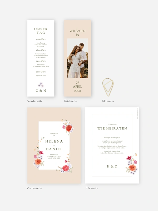 Hochzeitseinladung Blumenwelt