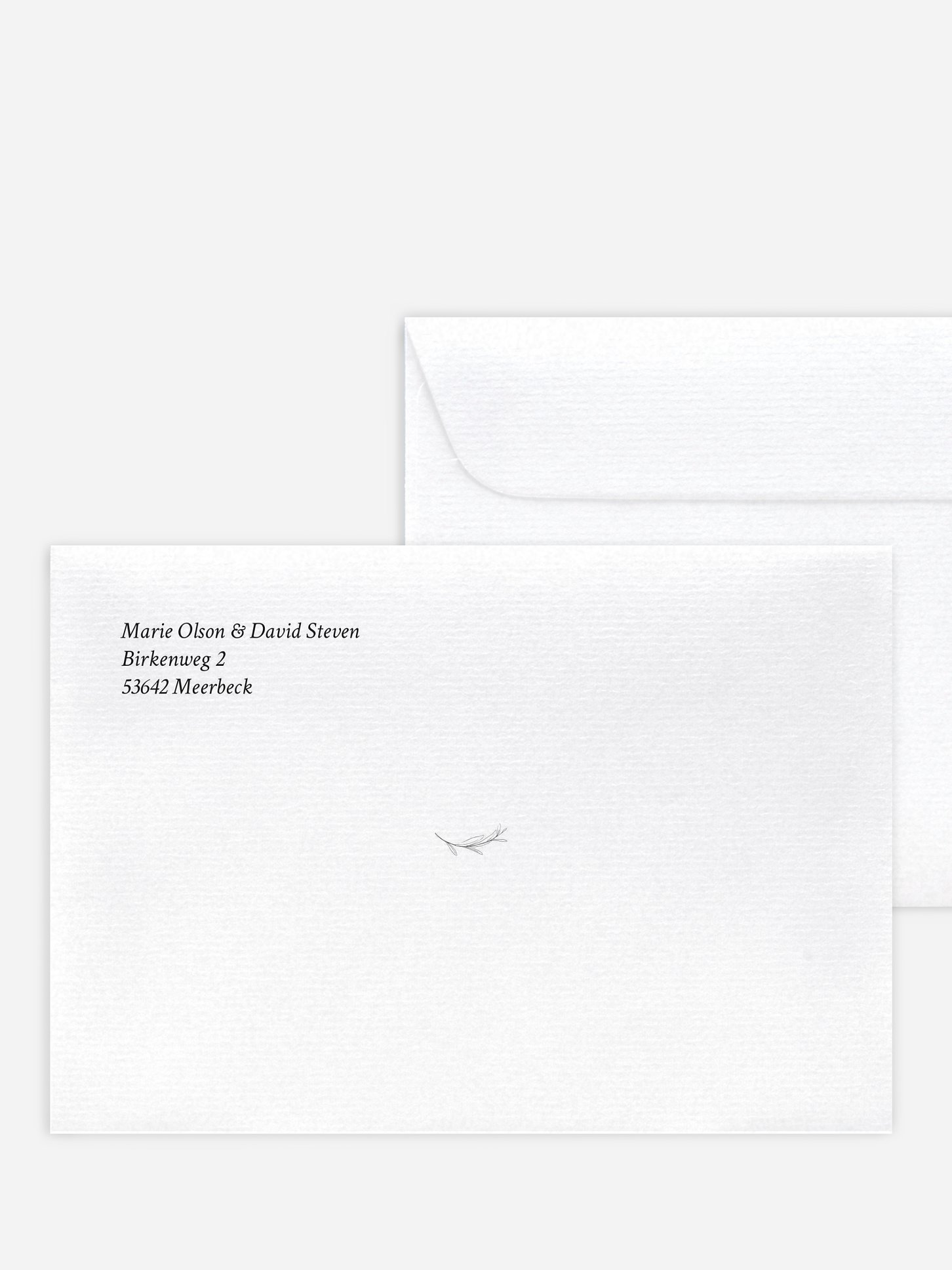 Bedruckter Briefumschlag Hochzeit Elegant Romance