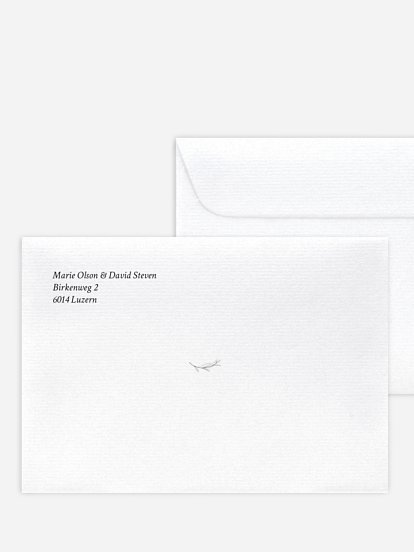 Bedruckter Briefumschlag Hochzeit Elegant Romance