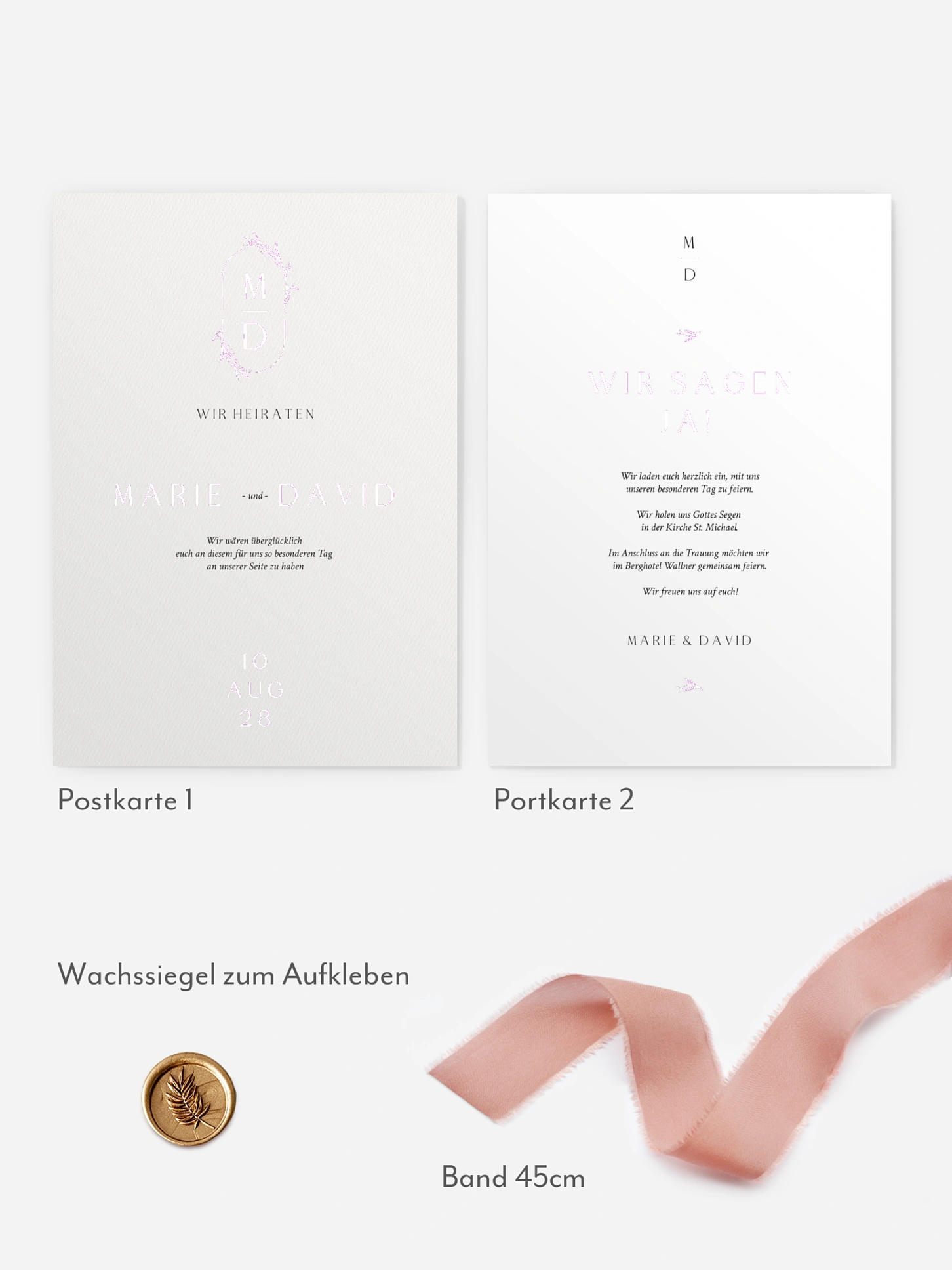 Hochzeitseinladung Elegant Romance