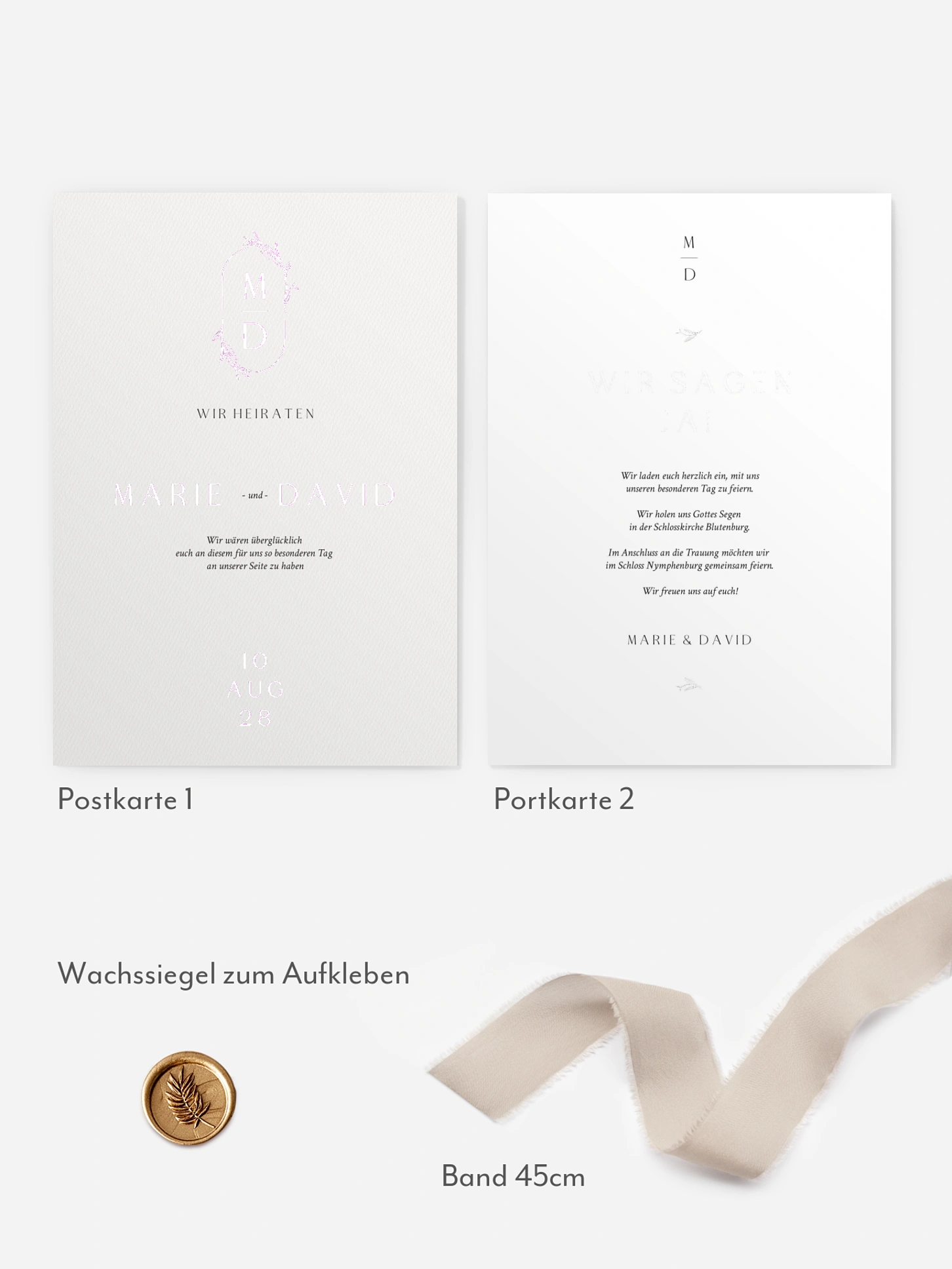 Hochzeitseinladung Elegant Romance