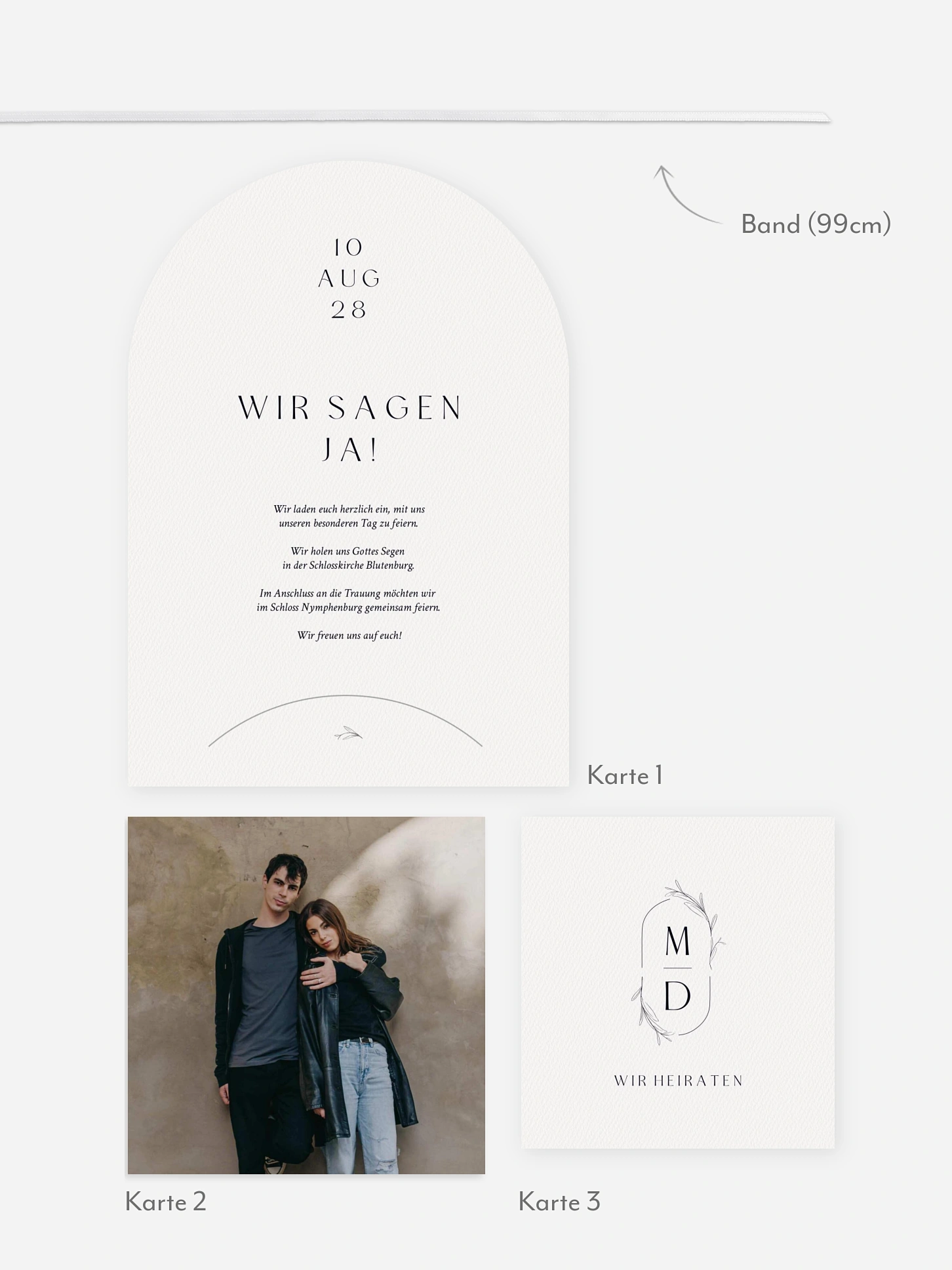 Hochzeitseinladung Elegant Romance