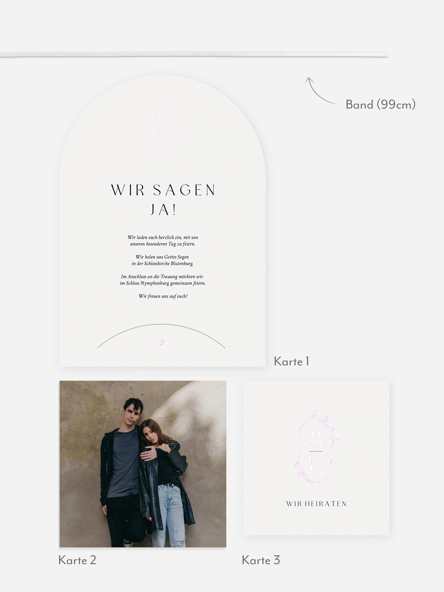 Hochzeitseinladung Elegant Romance