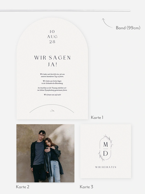 Hochzeitseinladung Elegant Romance