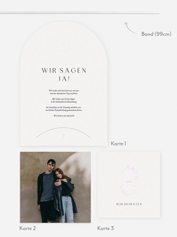 Hochzeitseinladung Elegant Romance