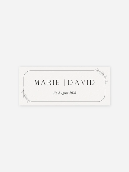 Geschenkaufkleber Hochzeit Elegant Romance