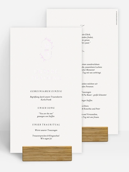 Kirchenheft Hochzeit Elegant Romance