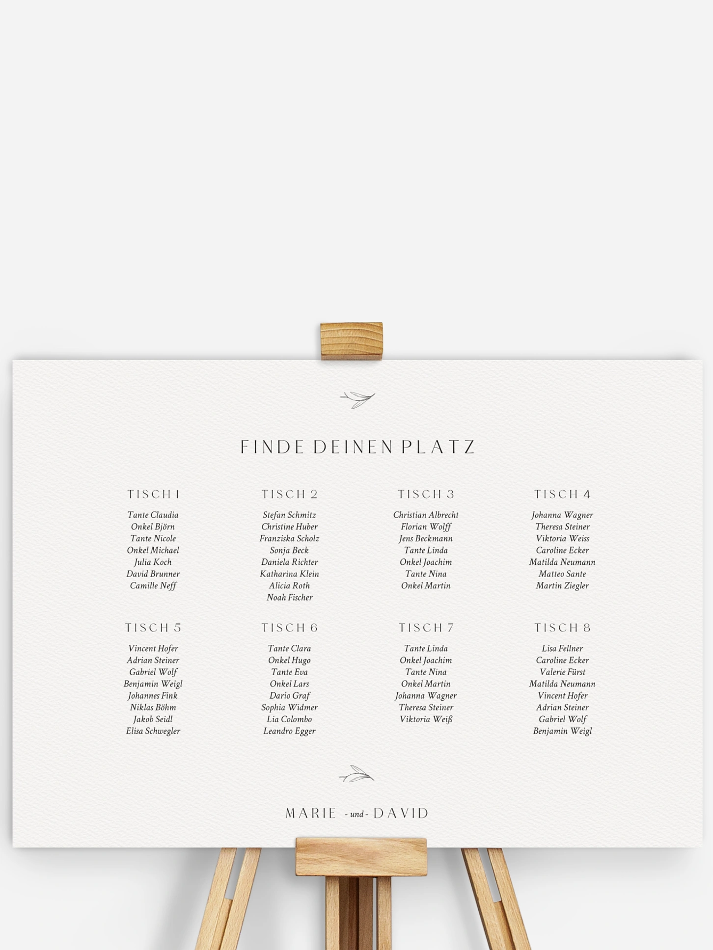 Sitzplan Plakat Elegant Romance