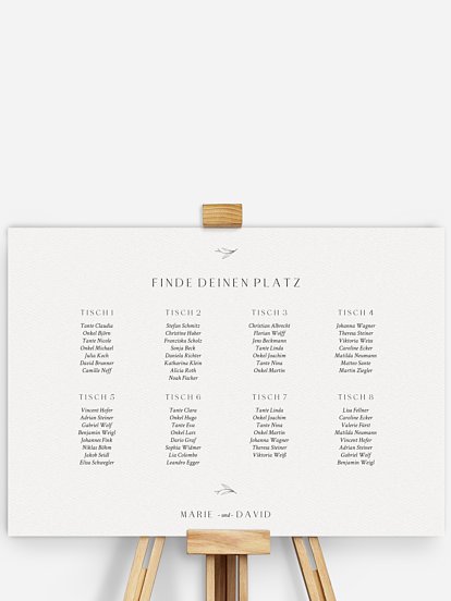 Sitzplan Plakat Elegant Romance