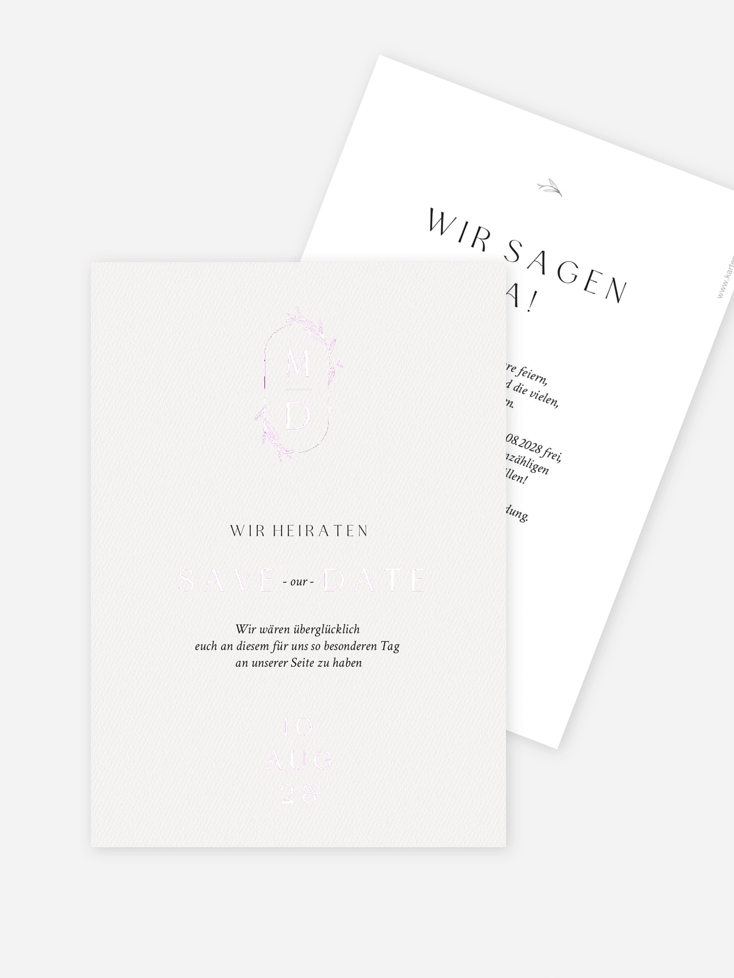 Save-the-Date Karte Elegant Romance