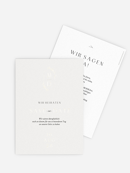 Save-the-Date Karte Elegant Romance