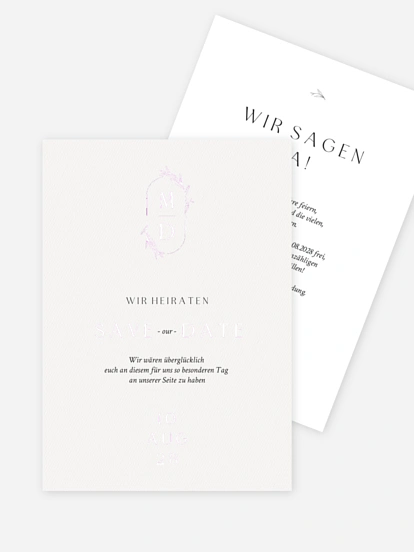 Save-the-Date Karte Elegant Romance