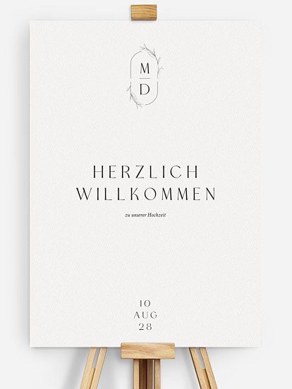 Willkommensschild Elegant Romance