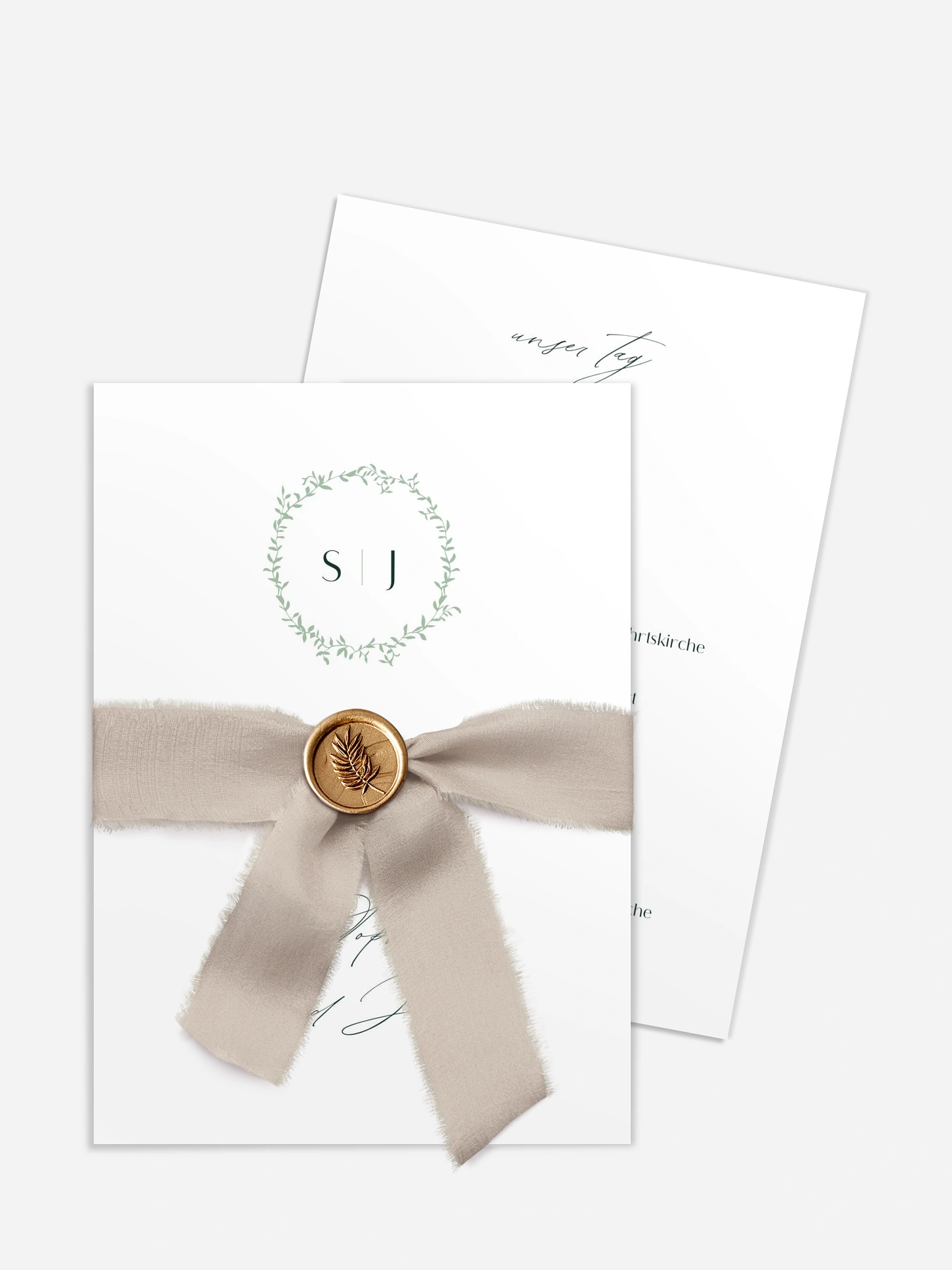 Hochzeitseinladung Leafy Crest
