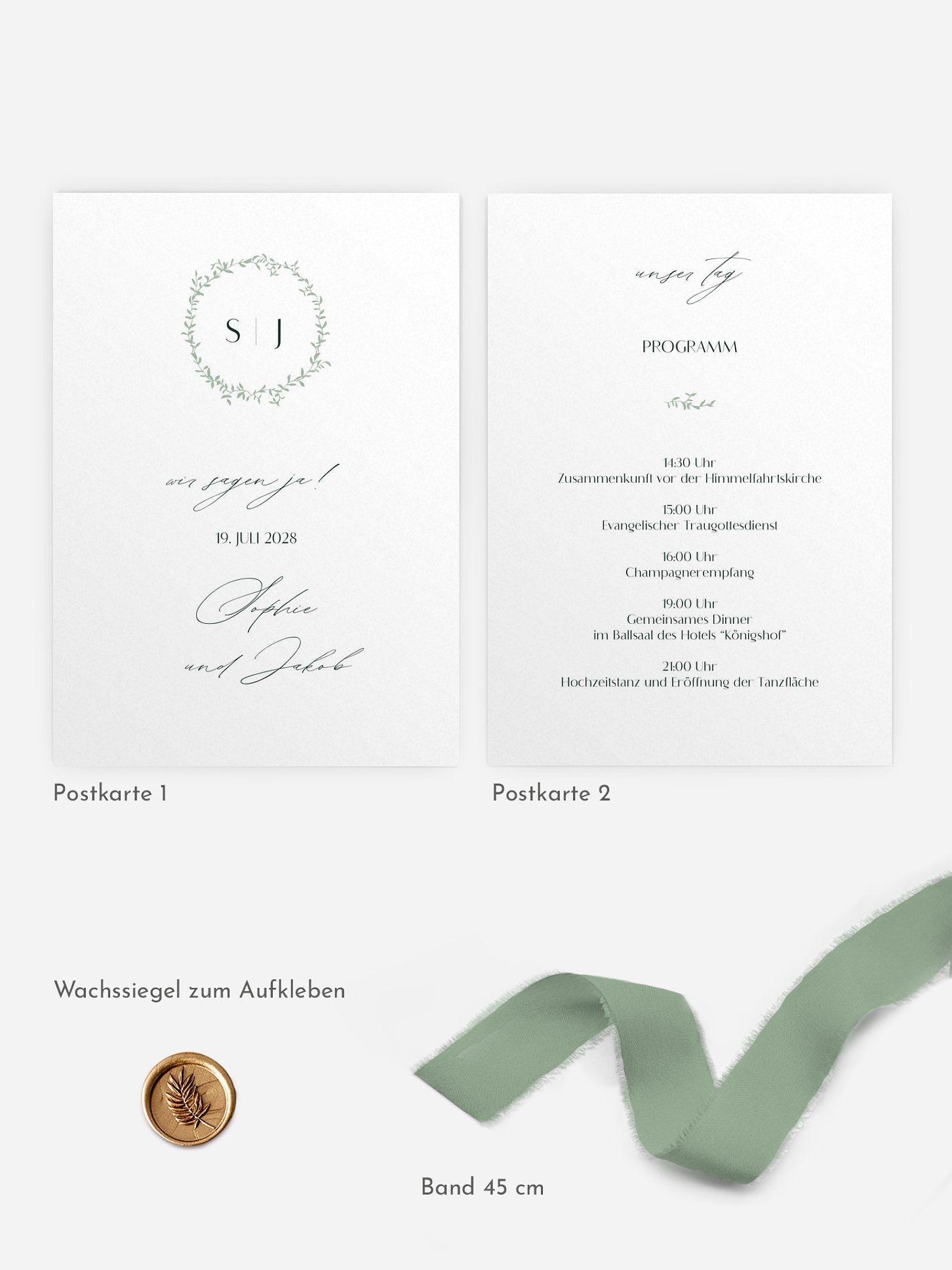 Hochzeitseinladung Leafy Crest
