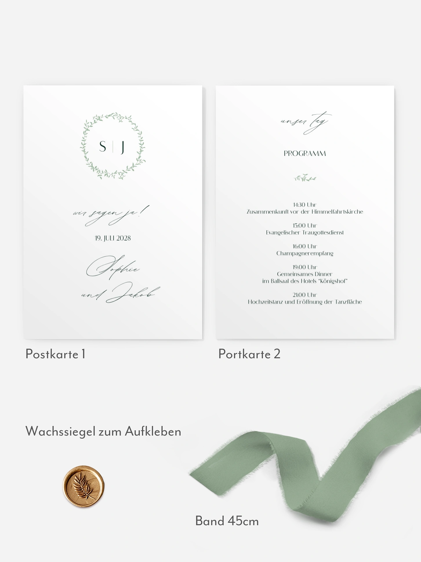 Hochzeitseinladung Leafy Crest