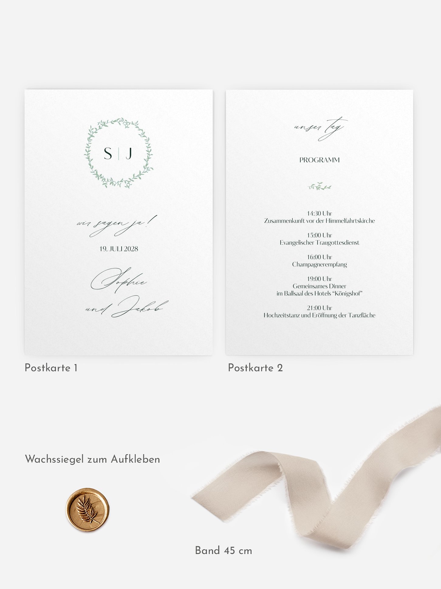 Hochzeitseinladung Leafy Crest
