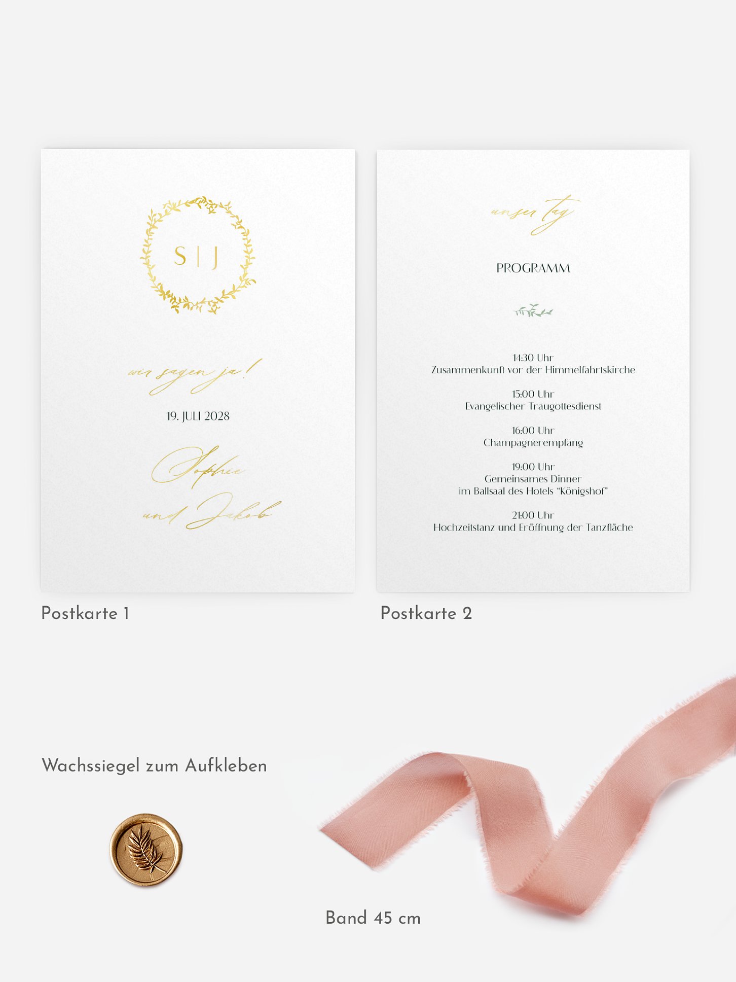 Hochzeitseinladung Leafy Crest
