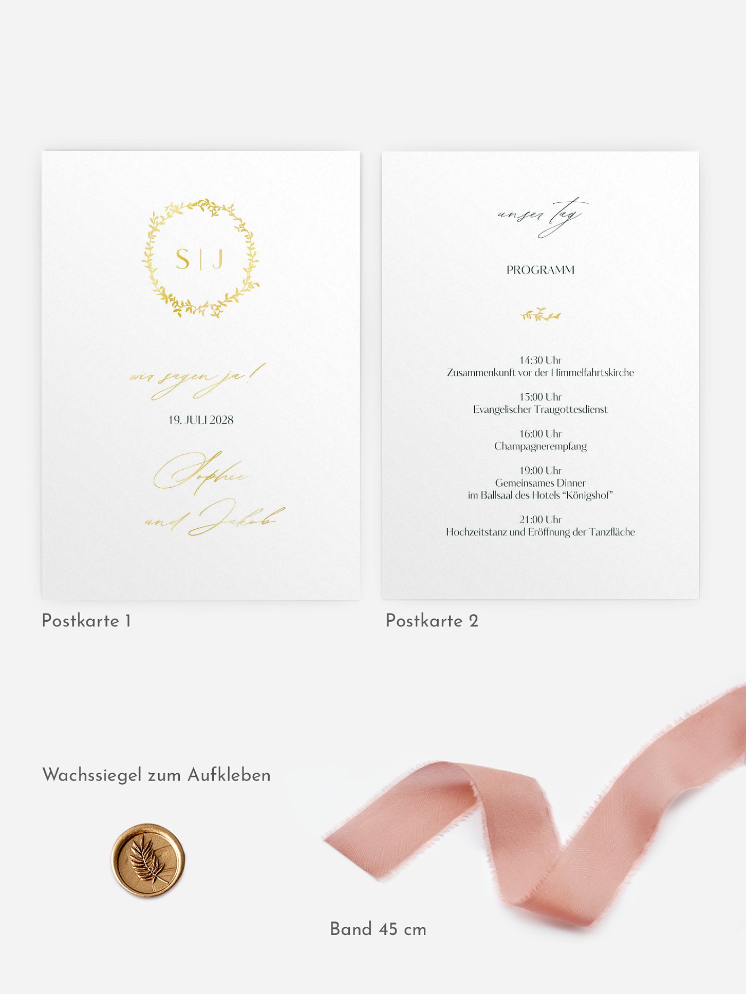Hochzeitseinladung Leafy Crest