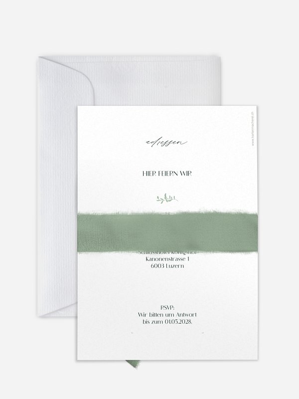 Hochzeitseinladung Leafy Crest