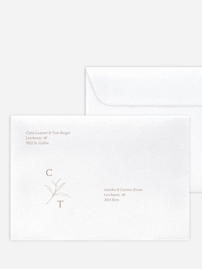 Bedruckter Briefumschlag Hochzeit Eternal