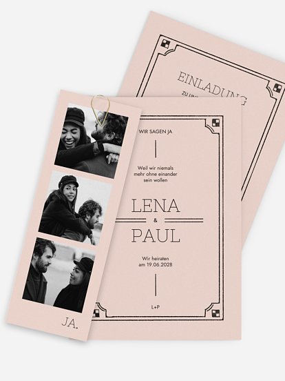 Hochzeitseinladung Vintage Vows