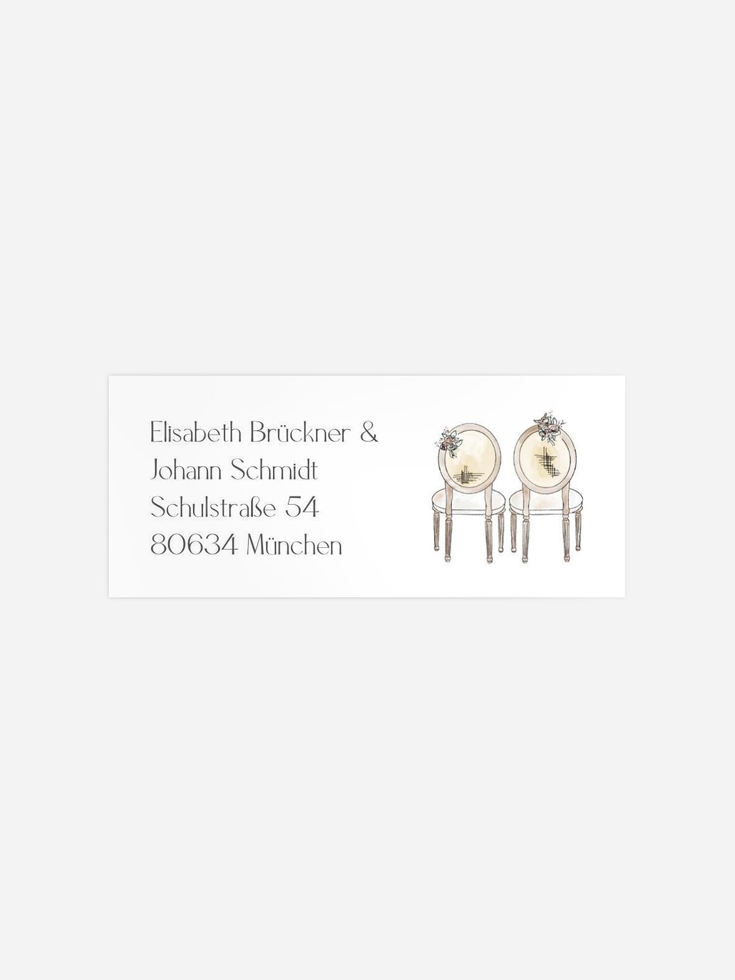 Absenderaufkleber Hochzeit Soft Moments