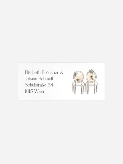 Absenderaufkleber Hochzeit Soft Moments