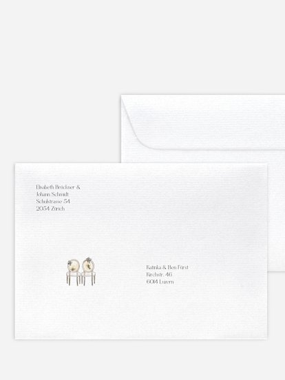 Bedruckter Briefumschlag Hochzeit Soft Moments