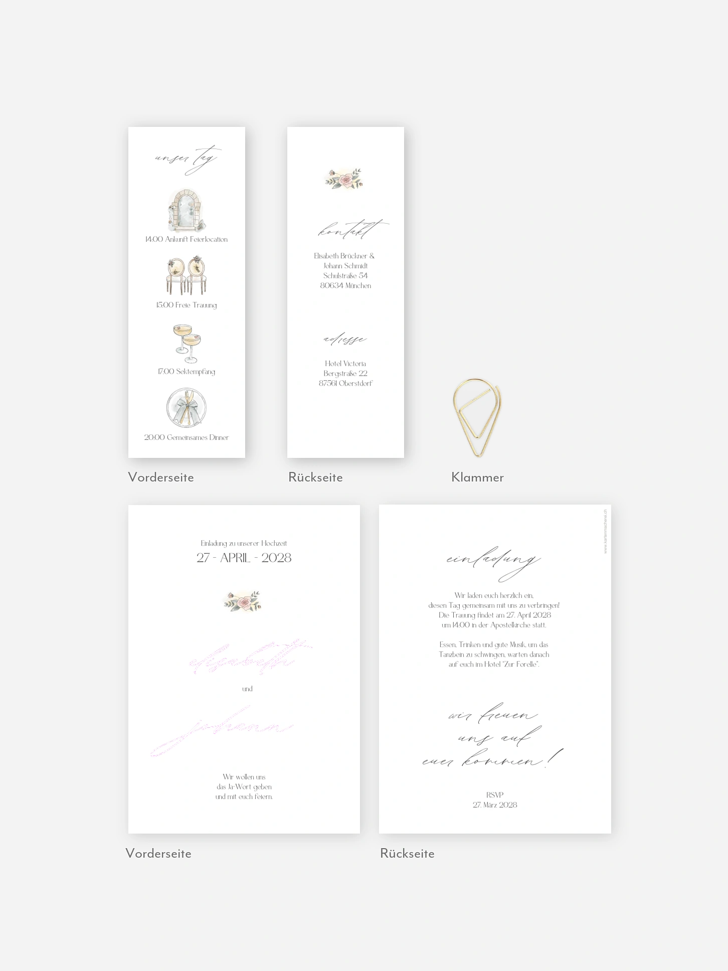 Hochzeitseinladung Soft Moments