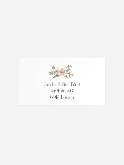 Empfängeraufkleber Hochzeit Soft Moments