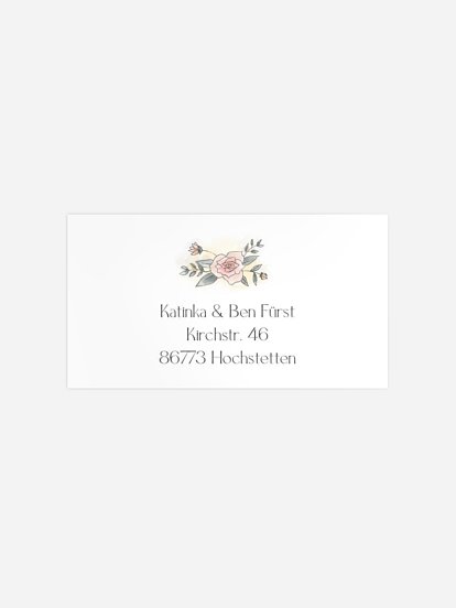 Empfängeraufkleber Hochzeit Soft Moments