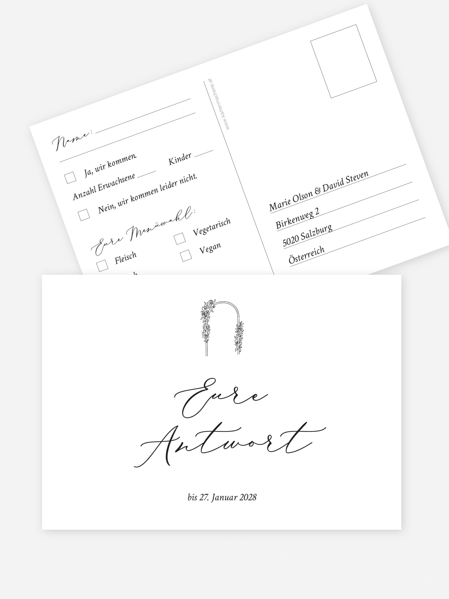 Antwortkarte Hochzeit Rendezvous