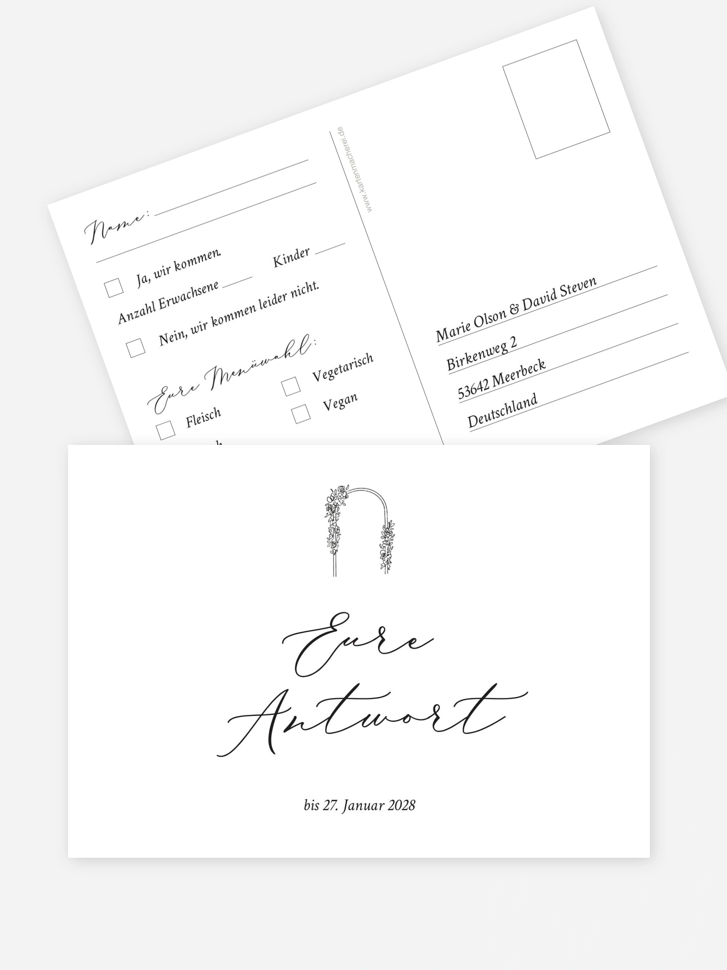 Antwortkarte Hochzeit Rendezvous
