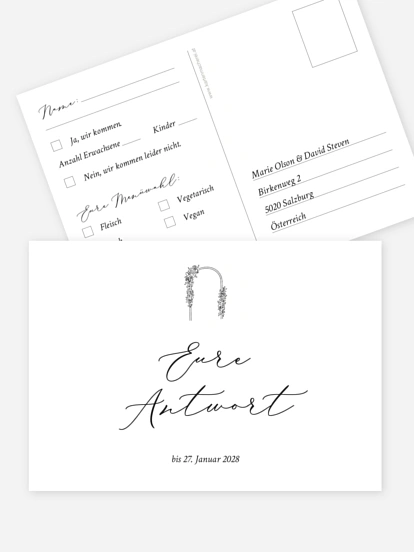 Antwortkarte Hochzeit Rendezvous