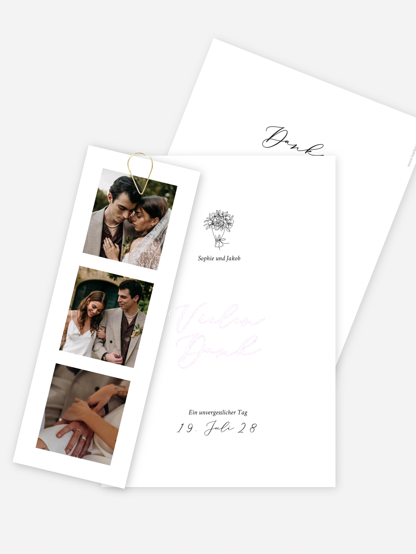 Dankeskarte Hochzeit Rendezvous