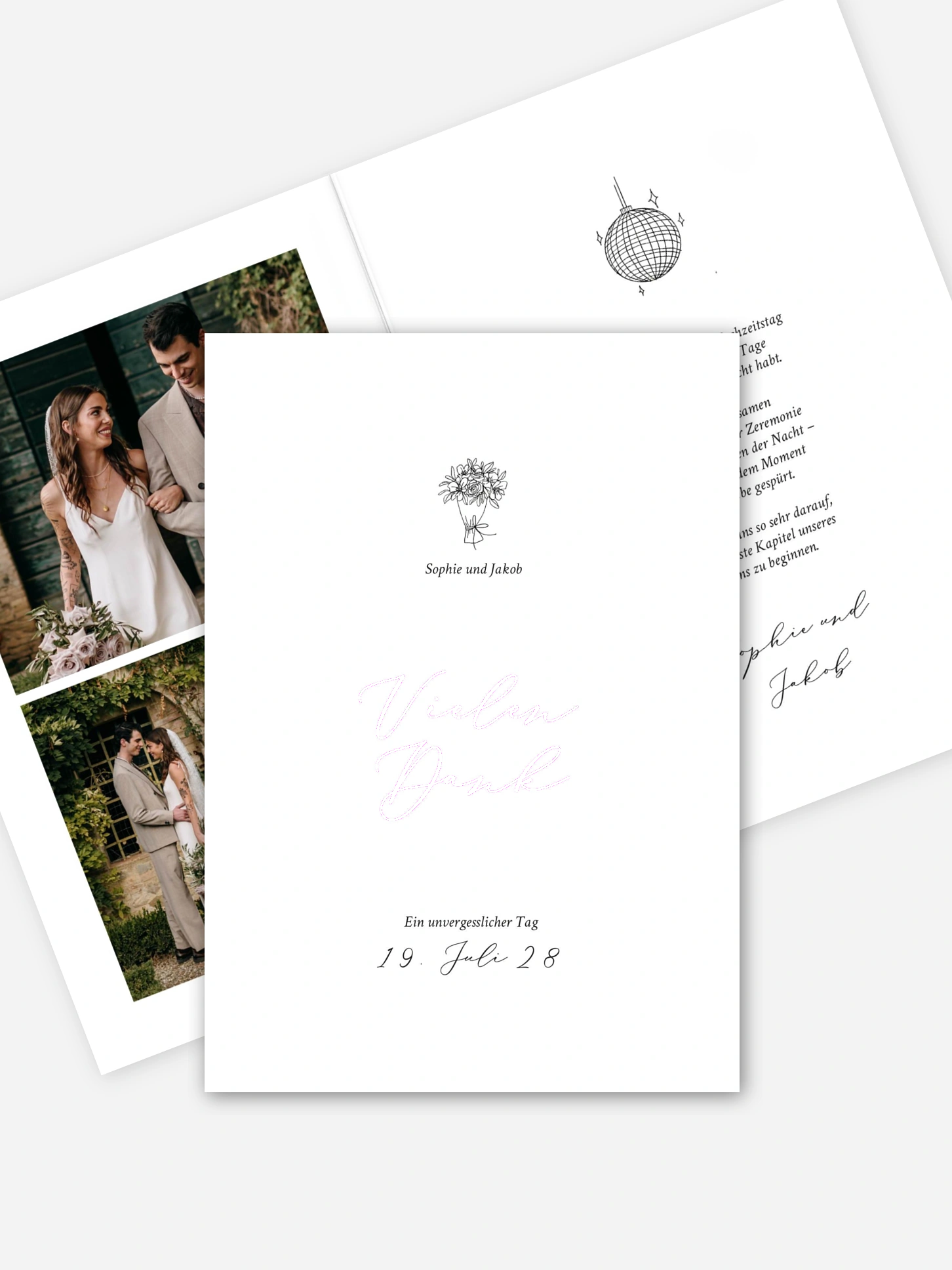 Dankeskarte Hochzeit Rendezvous