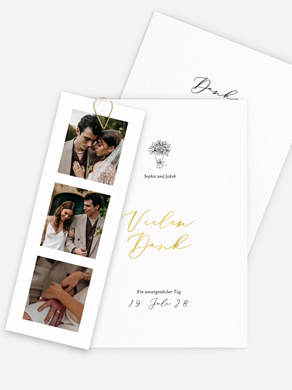 Dankeskarte Hochzeit Rendezvous