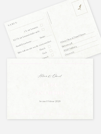Antwortkarte Hochzeit Classic Elegance