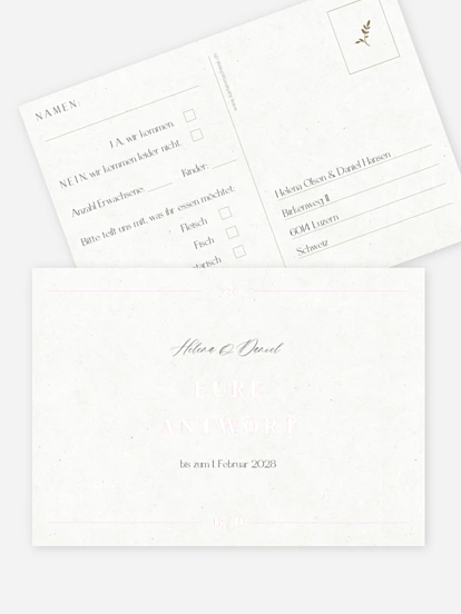 Antwortkarte Hochzeit Classic Elegance