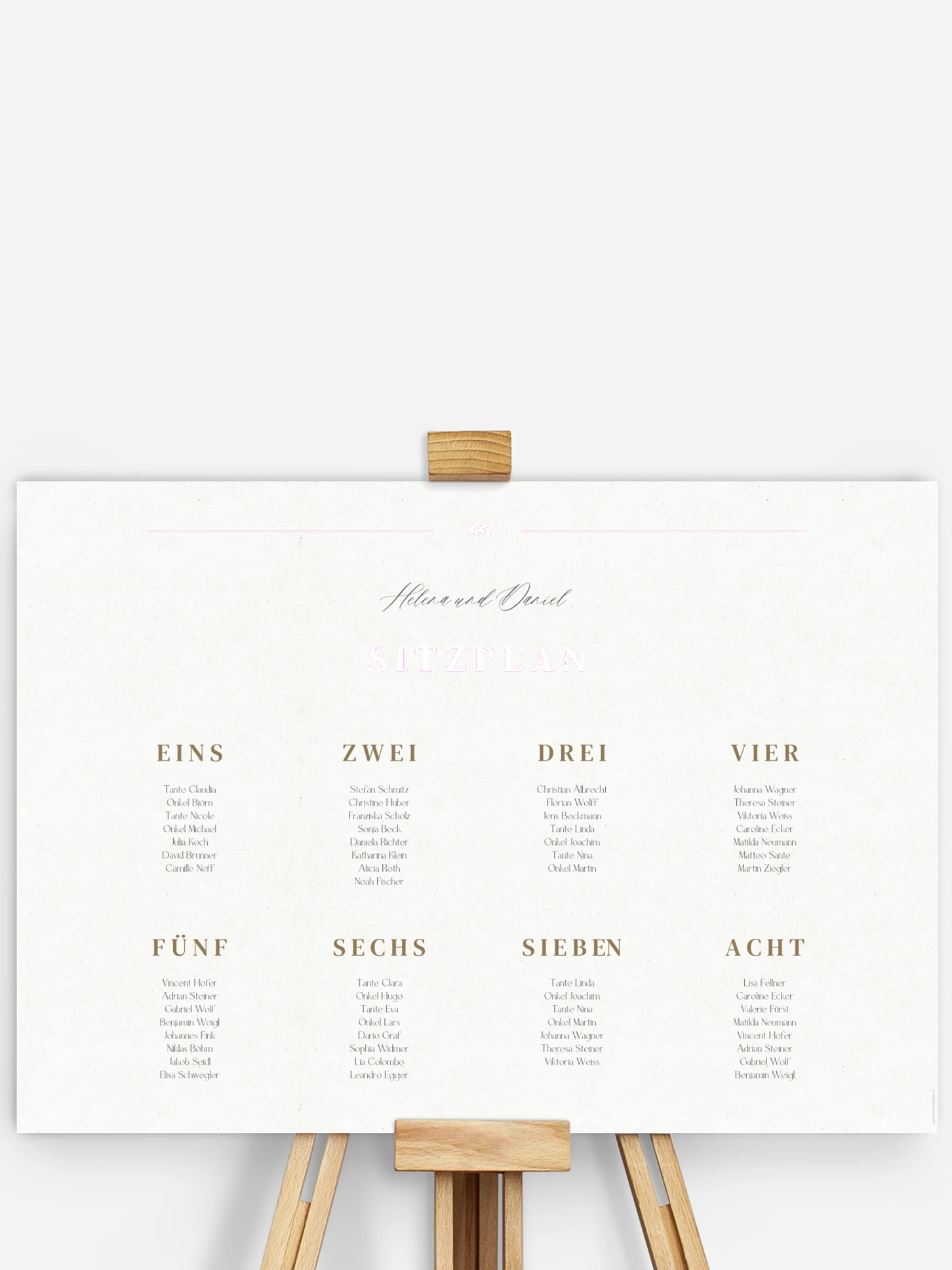 Sitzplan Plakat Classic Elegance