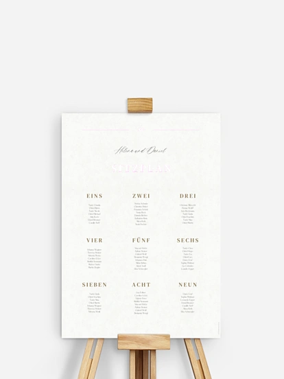 Sitzplan Plakat Classic Elegance