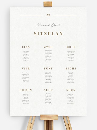 Sitzplan Plakat Classic Elegance