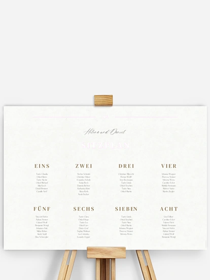 Sitzplan Plakat Classic Elegance