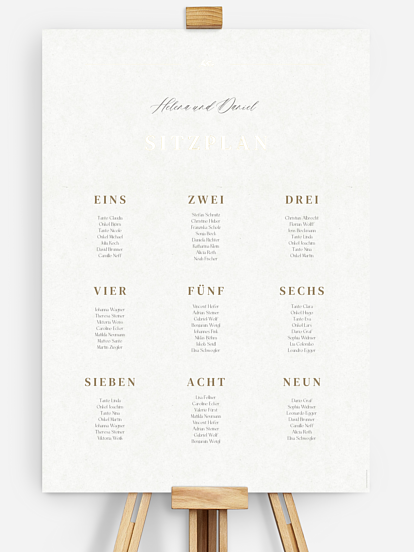 Sitzplan Plakat Classic Elegance