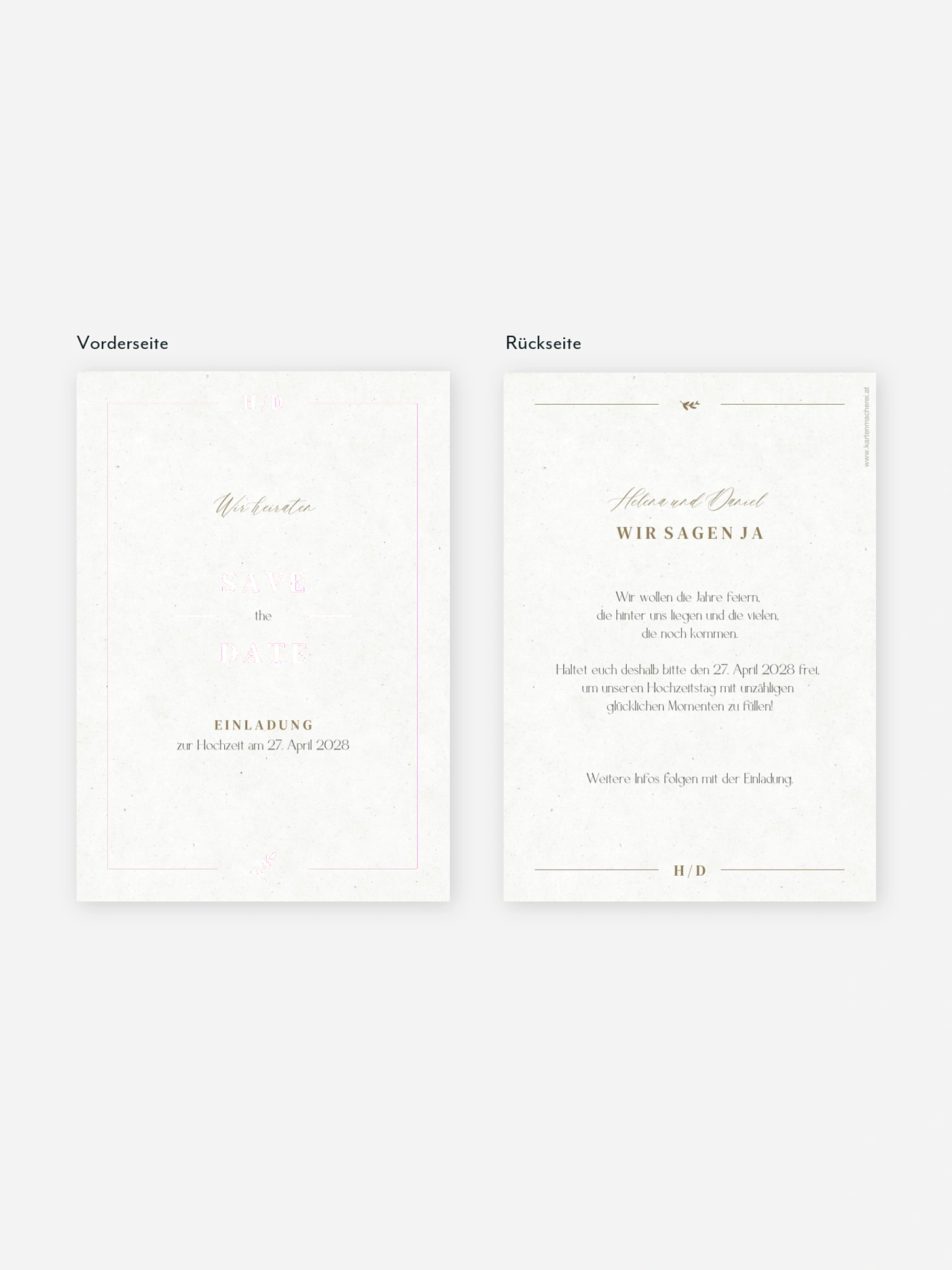Save-the-Date Karte Classic Elegance