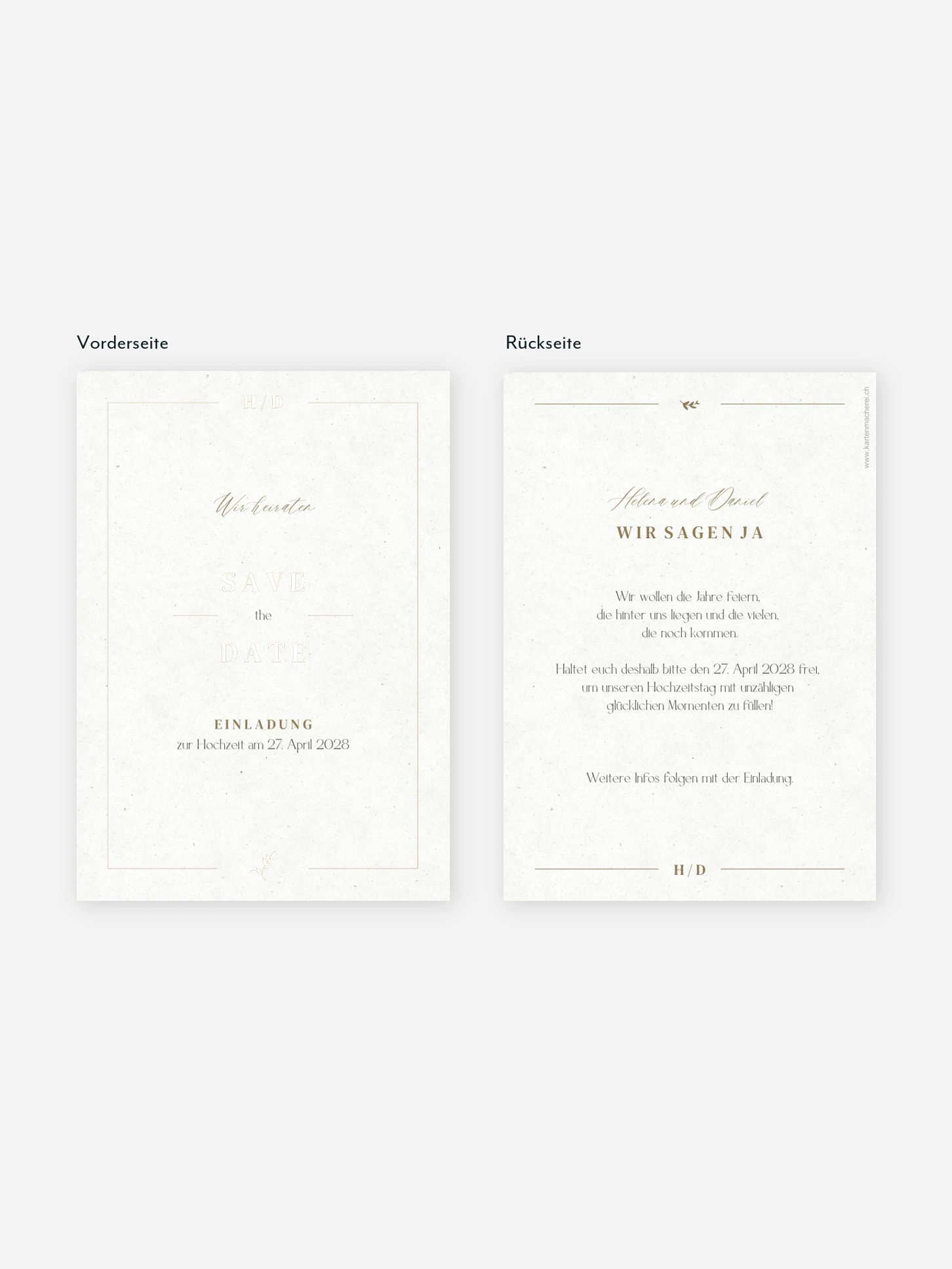 Save-the-Date Karte Classic Elegance