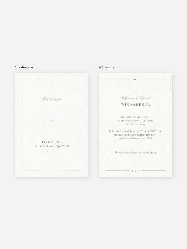 Save-the-Date Karte Classic Elegance