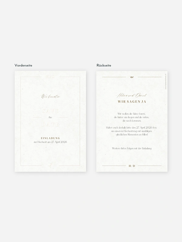 Save-the-Date Karte Classic Elegance