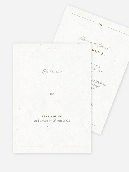 Save-the-Date Karte Classic Elegance